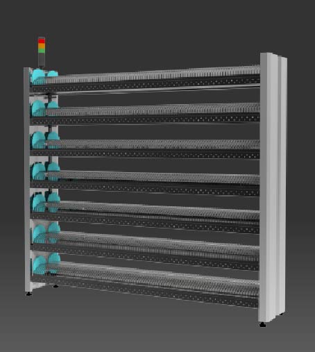 NEO LIGHT smart racking system with pick-to-light guidance