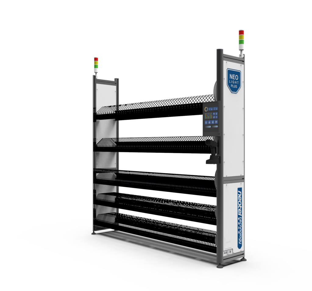 Neo Light Display Rack Sensor-Type Smart Reel Rack | NEO LIGHT Plus - Neotel Technology