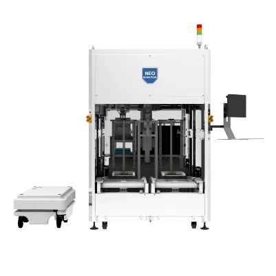 NEO SCAN PLUS fully automatic SMT reel scan-label-register workstation with AGV feeding