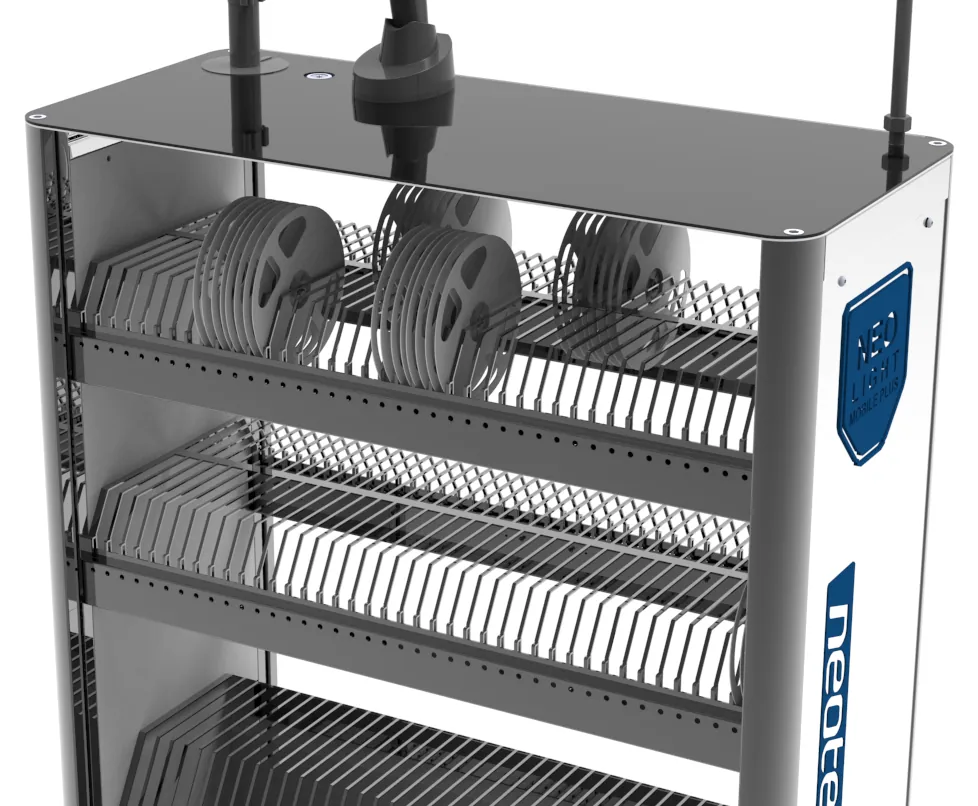 NEO LIGHT Mobile Plus mobile sensor-enhanced SMT reel rack - Neotel Technology
